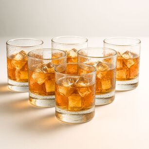 Set 6 Vasos Bajos Manhatan Jugo Whisky Bebidas 340ml