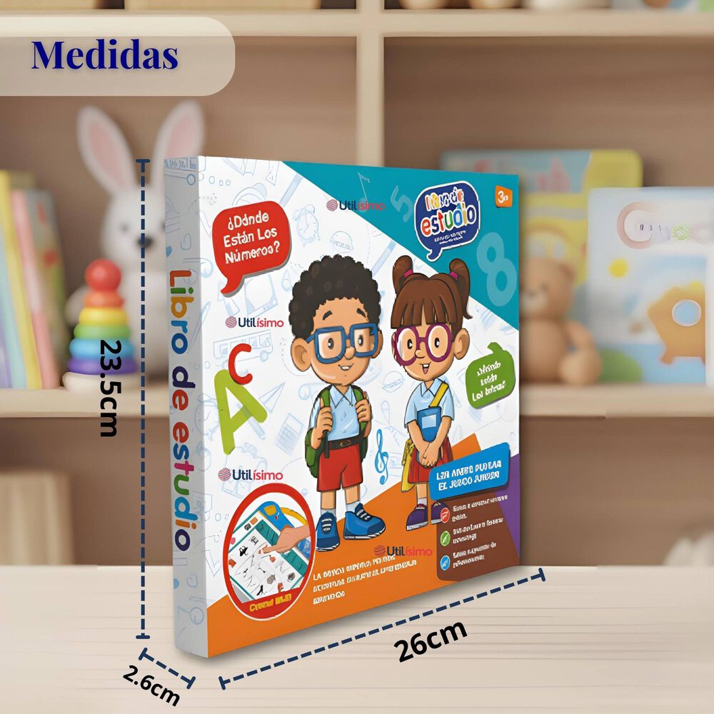 Libro Did&aacute;ctico Interactivo Aprendizaje Biling&uuml;e Juguete Para Ni&ntilde;os image number 2.0
