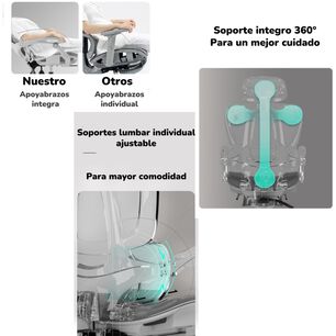 Silla De Escritorio Reclinable Reposapies E06negra Lubabycas