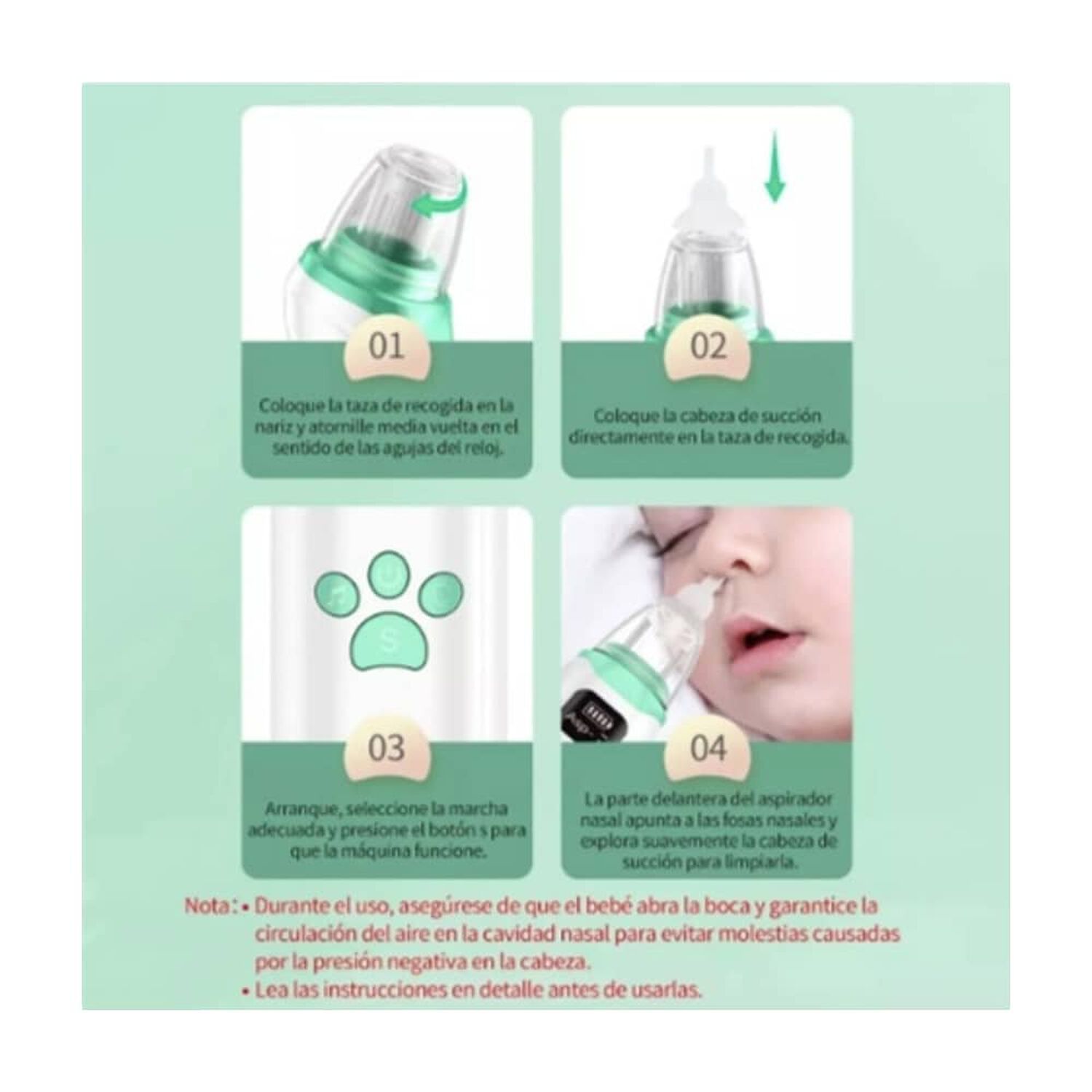 Aspirador Nasal De Beb&eacute; El&eacute;ctrico Succionador De Moco image number 3.0