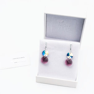 Aros Lourdes Cristales Genuinos Amethyst