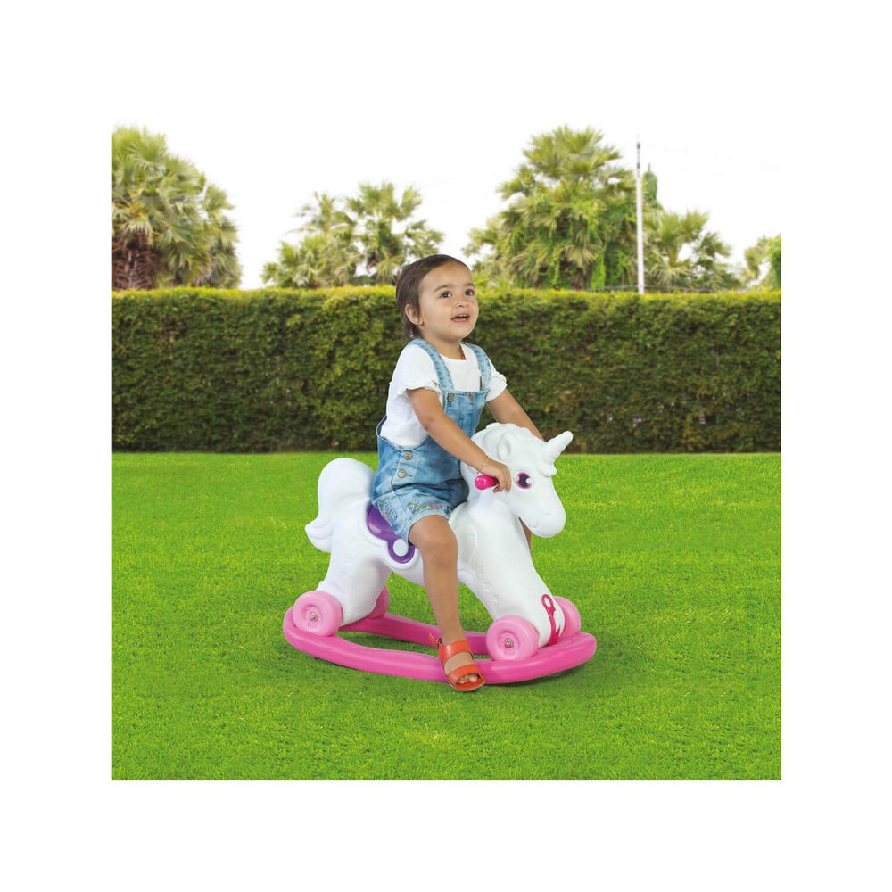 Unicornio Mecedor Con Ruedas 70x30x52 Cms Dolu image number 2.0
