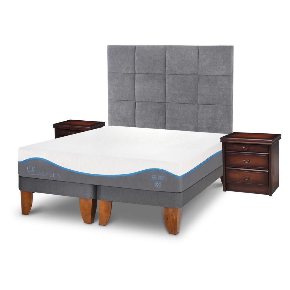 Cama Europea Cic Alaska / King / Base Dividida + Set De Maderas image number 1.0