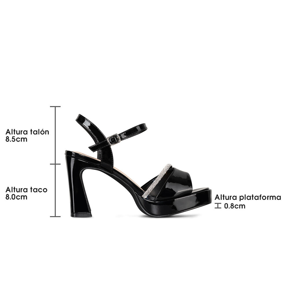 Sandalias Casual Fiesta Charol Mujer Plataforma Weide Gh130 image number 6.0