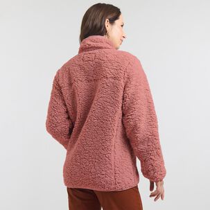 Polerón Sherpa Regular Cuello Alto Medio Cierre Mujer Geeps