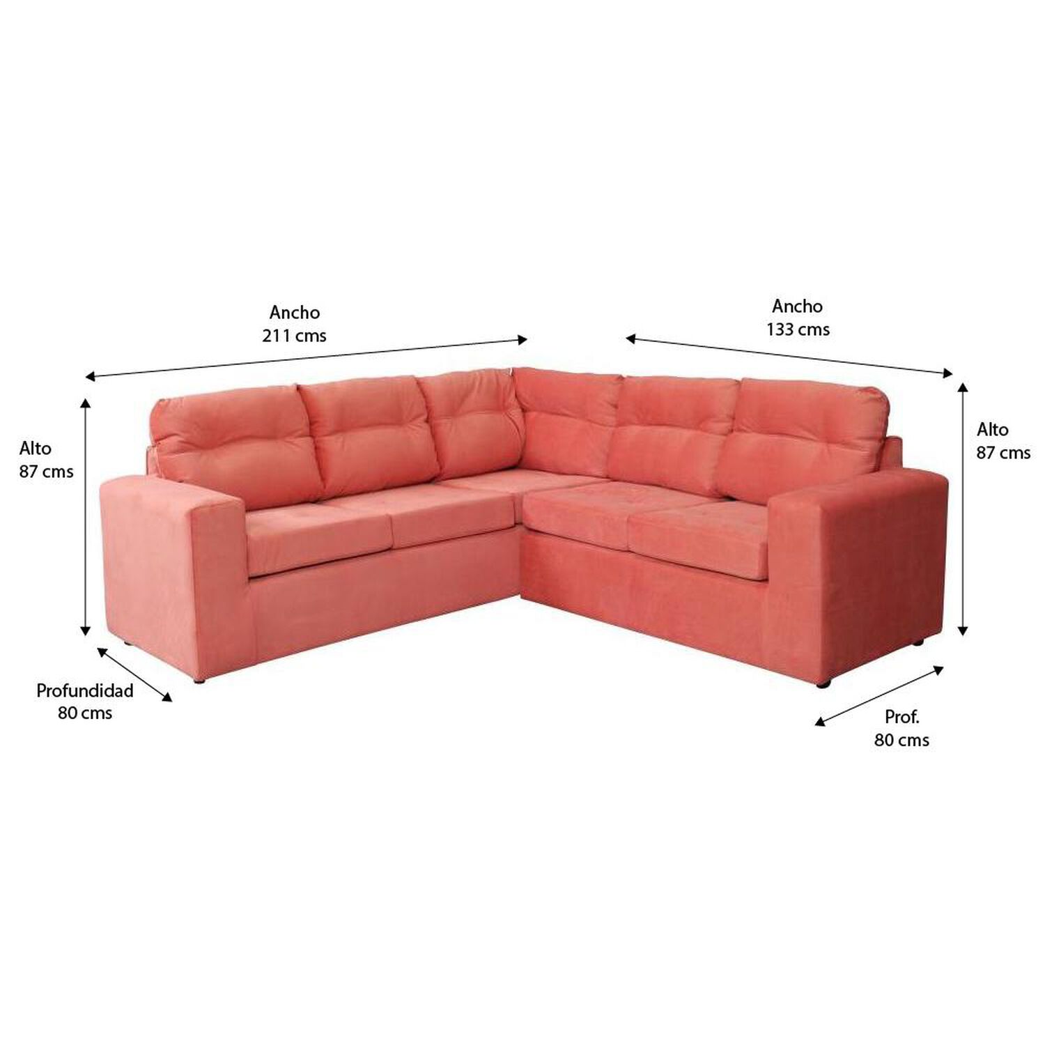 Sofa Seccional Casaideal 2P Lyon Felp / 5 Cuerpos image number 7.0