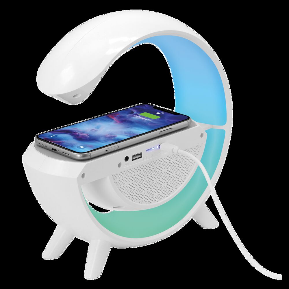 Parlante G Bluetooth Luz Rgb Y Cargador Qi Wireless Iphone image number 2.0