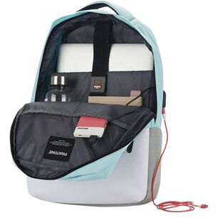 Mochila Turquesa Pantone De Notebooks 16&rdquo; + Cable Carga Usb