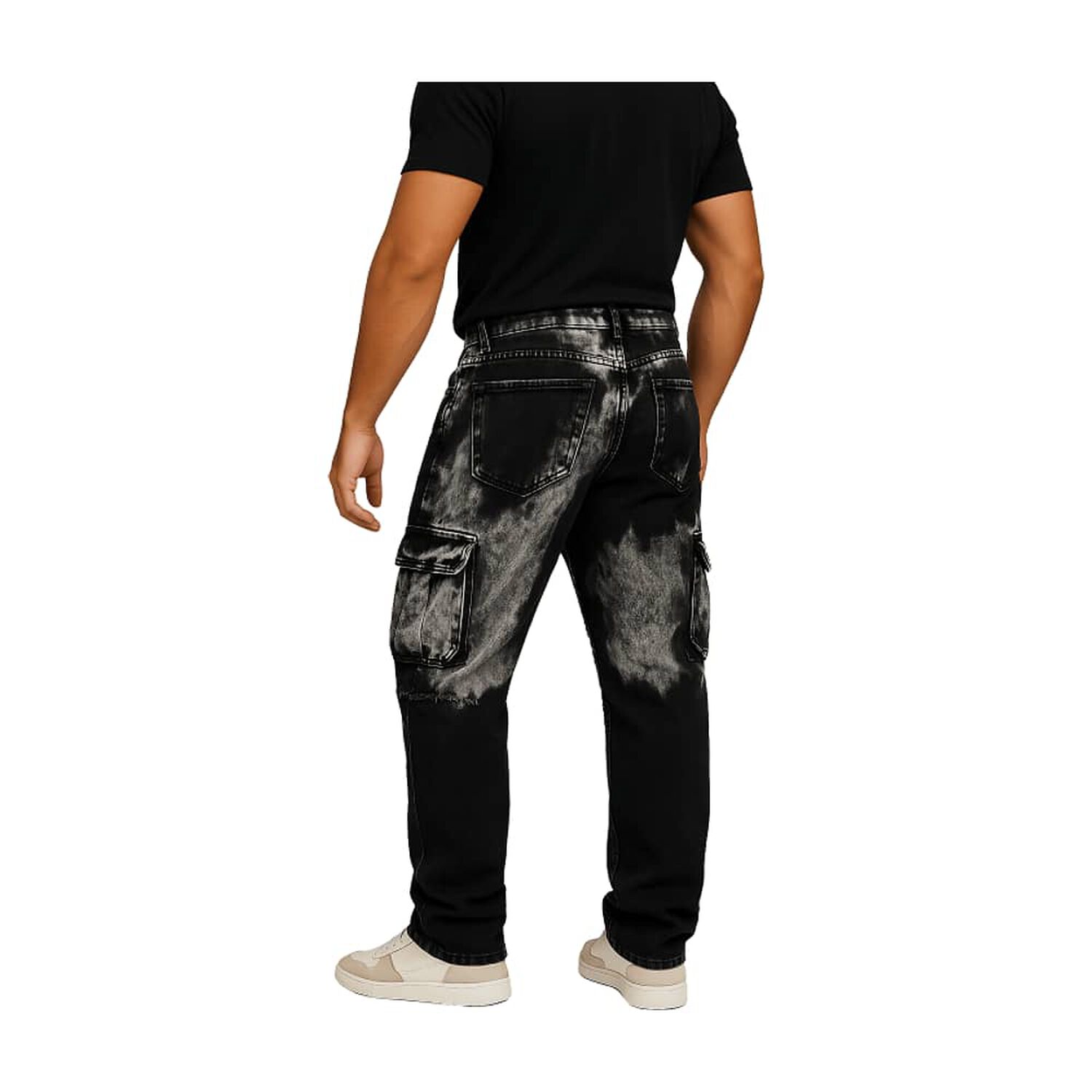 Pantalon Cargo Acid Wash Hombre Spain image number 2.0