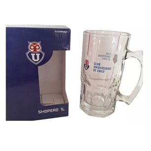 Vaso Cervecero Schopero U Chile 1 Litrode Vidrio