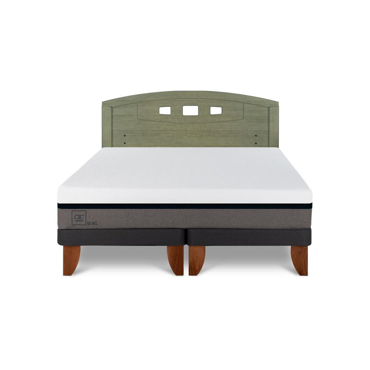 Cama Europea Cic Balance / 2 Plazas / Base Dividida + Respaldo image number 0.0