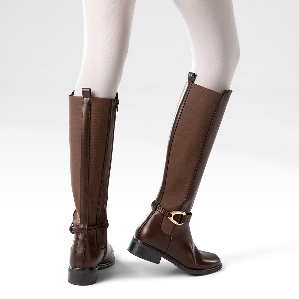 Bota Larga Mujer Casual Eco Cuero Moda Clasico Weide Zs70 image number 2.0