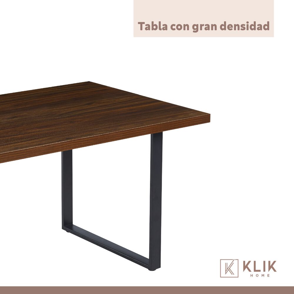 Comedor Industrial 160x90 Madera Oscura Walnut + 6 Sillas Tolix Negras image number 6.0