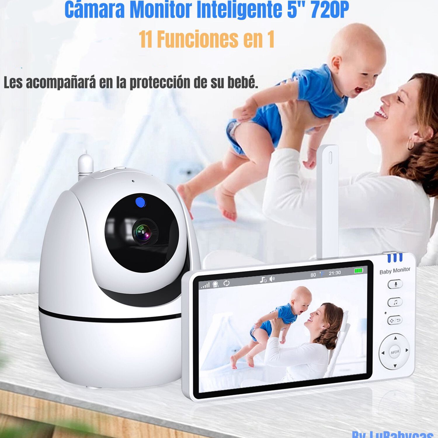 C&aacute;mara Monitor Inteligente Pantalla 5'' 720p By Lubabycas image number 1.0