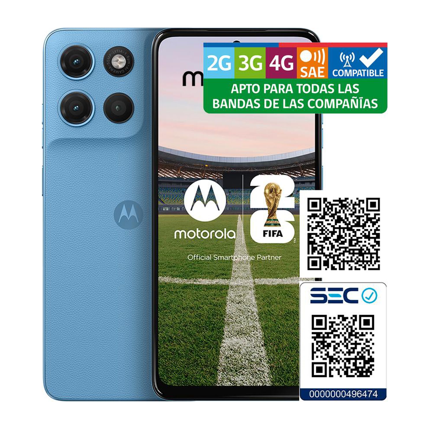 Smartphone Motorola Moto G17 / 128 GB / Celeste / Liberado image number 9.0