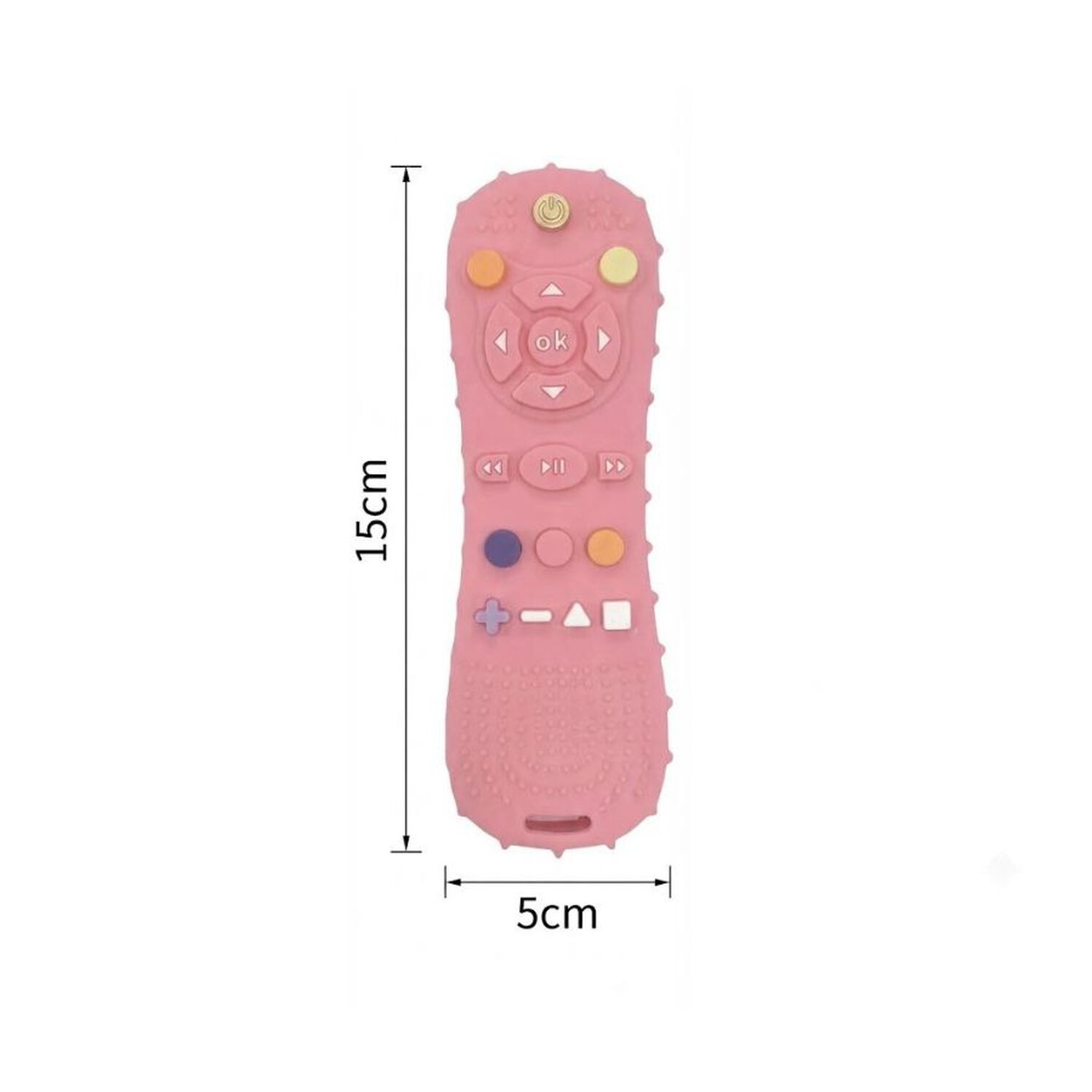 Mordedor Beb&eacute; Control Remoto Silicona Alivia Dolor Enc&iacute;as Rosa image number 5.0