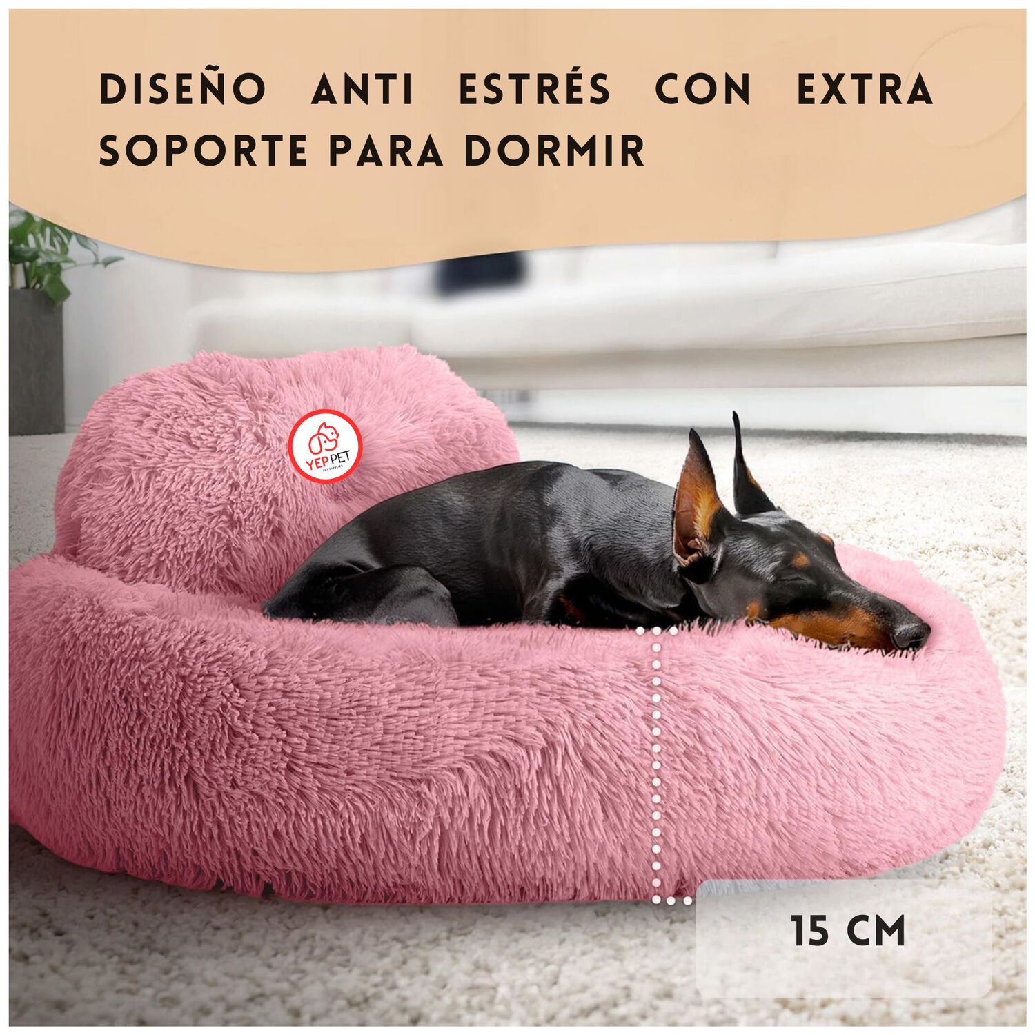 Cama Mascota Grande Yep Perro Xl Antiestr&eacute;s Y Ronquido image number 3.0