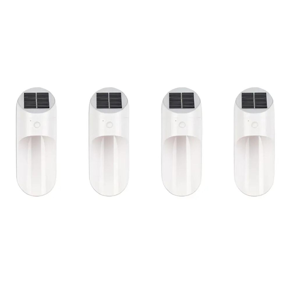 Pack 4 Aplique Led Solar Para Exterior Blanco image number 8.0