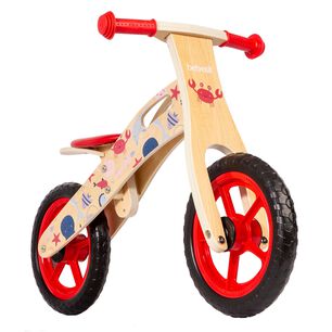 Bicicleta De Equilibrio Aprendizaje Madera Oc&eacute;ano Rojo Bebesit