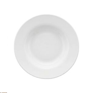 Set De 4 Plato Hondo De Policarbonato Blanco 21 Cm