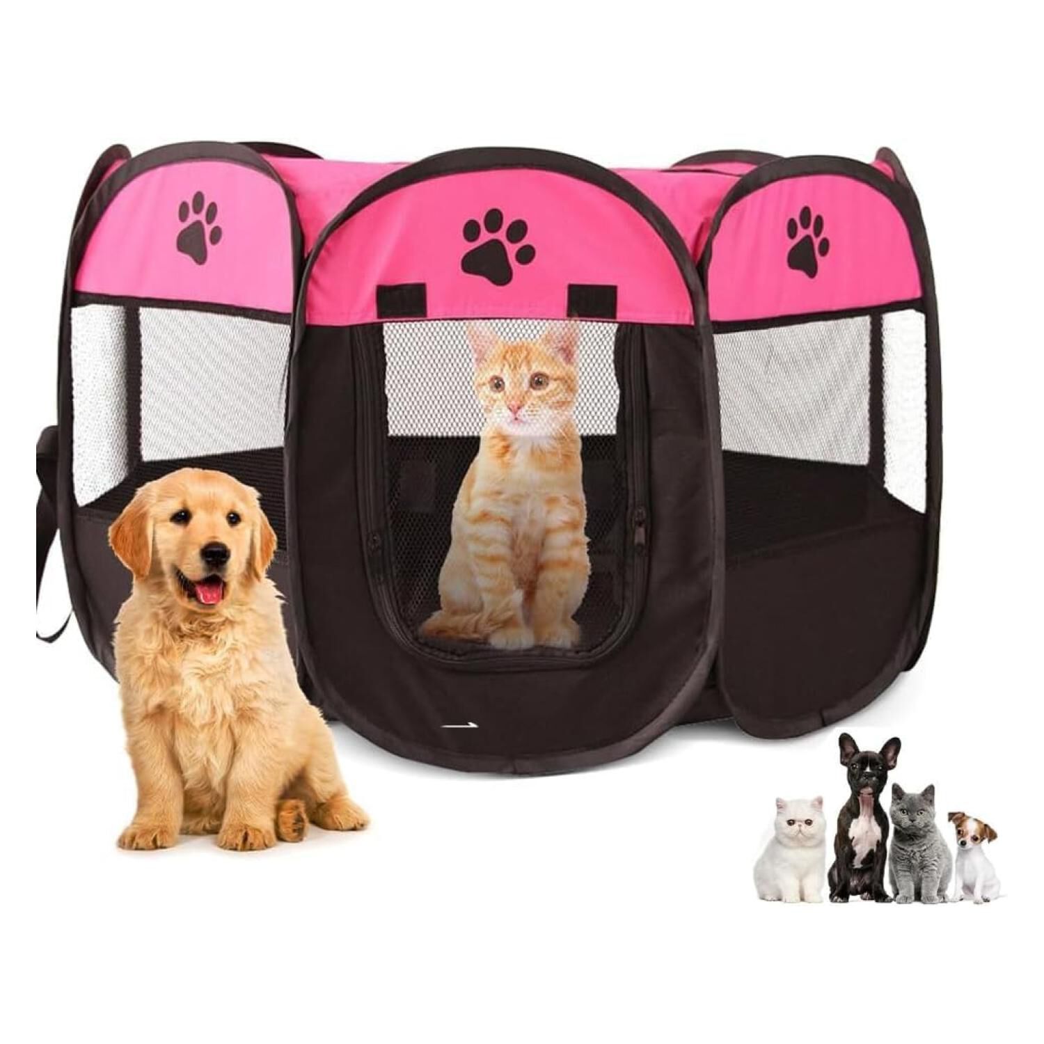 Corral Portatil 91x91x58cm Para Perros O Gatos Mascotas image number 0.0