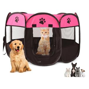 Corral Portatil 91x91x58cm Para Perros O Gatos Mascotas