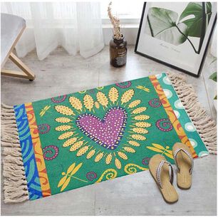 Bajada De Cama Kilim De Estilo Etnico 60x90 Cm