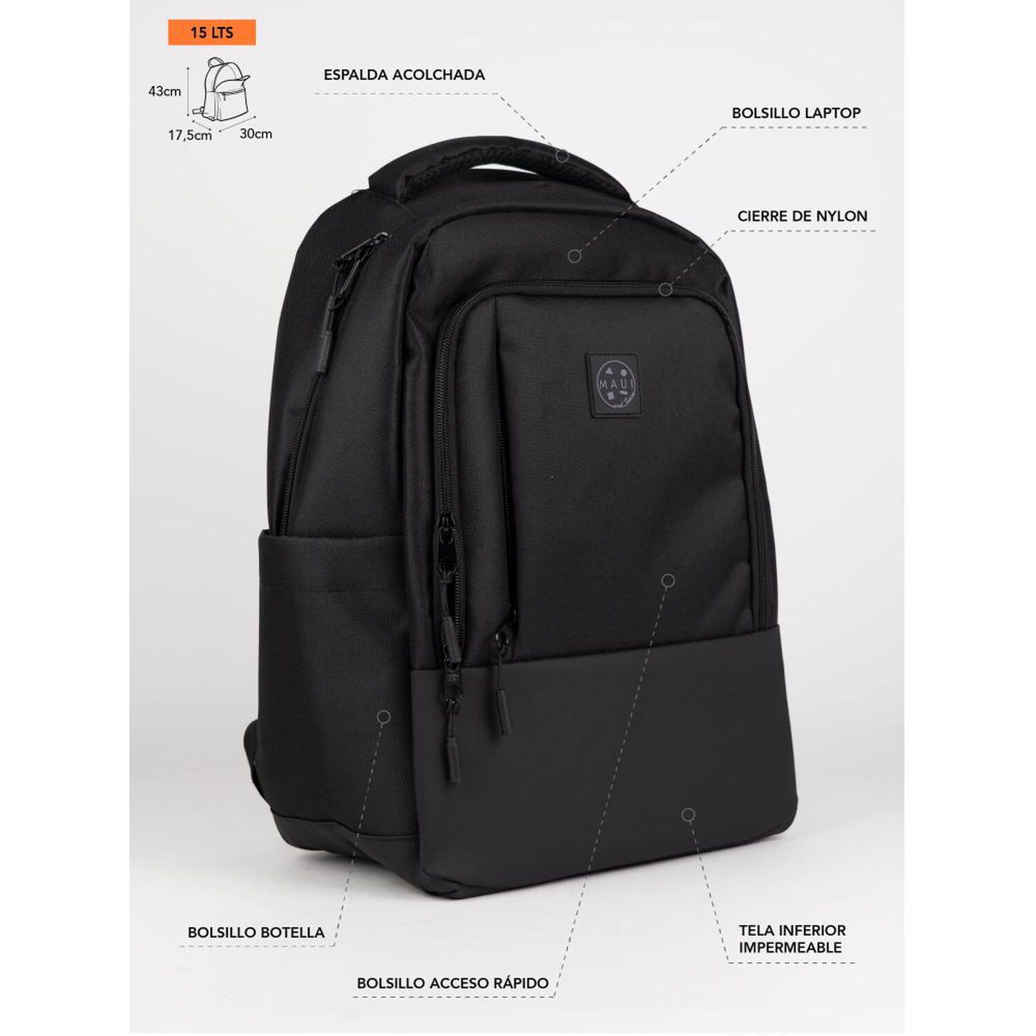 Mochila Unisex Maui Mochila image number 3.0