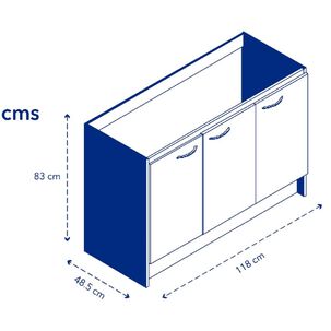 Mueble De Cocina Mobitex Acacia Arena