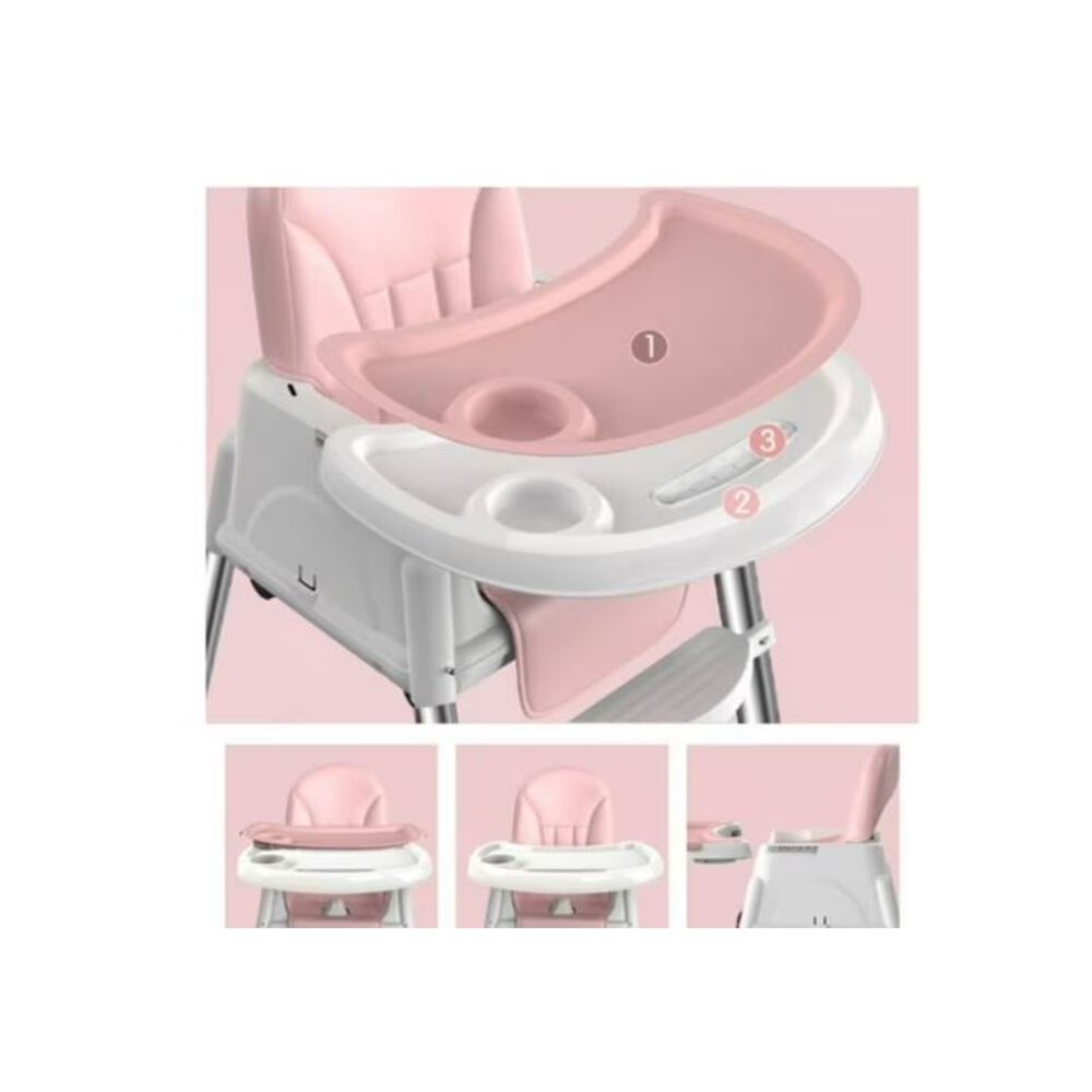 Silla De Comer Para Bebés Portátil Con Ruedas Ajustable image number 11.0
