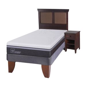 Cama Europea Cic Ortopedic / 1.5 Plazas / Base Normal + Set De Maderas