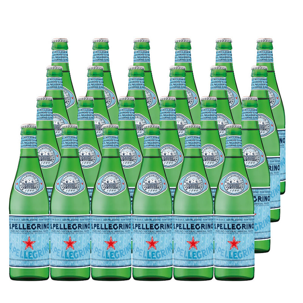 24 Aguas Mineral San Pellegrino Con Gas (botella Vidrio) image number 0.0