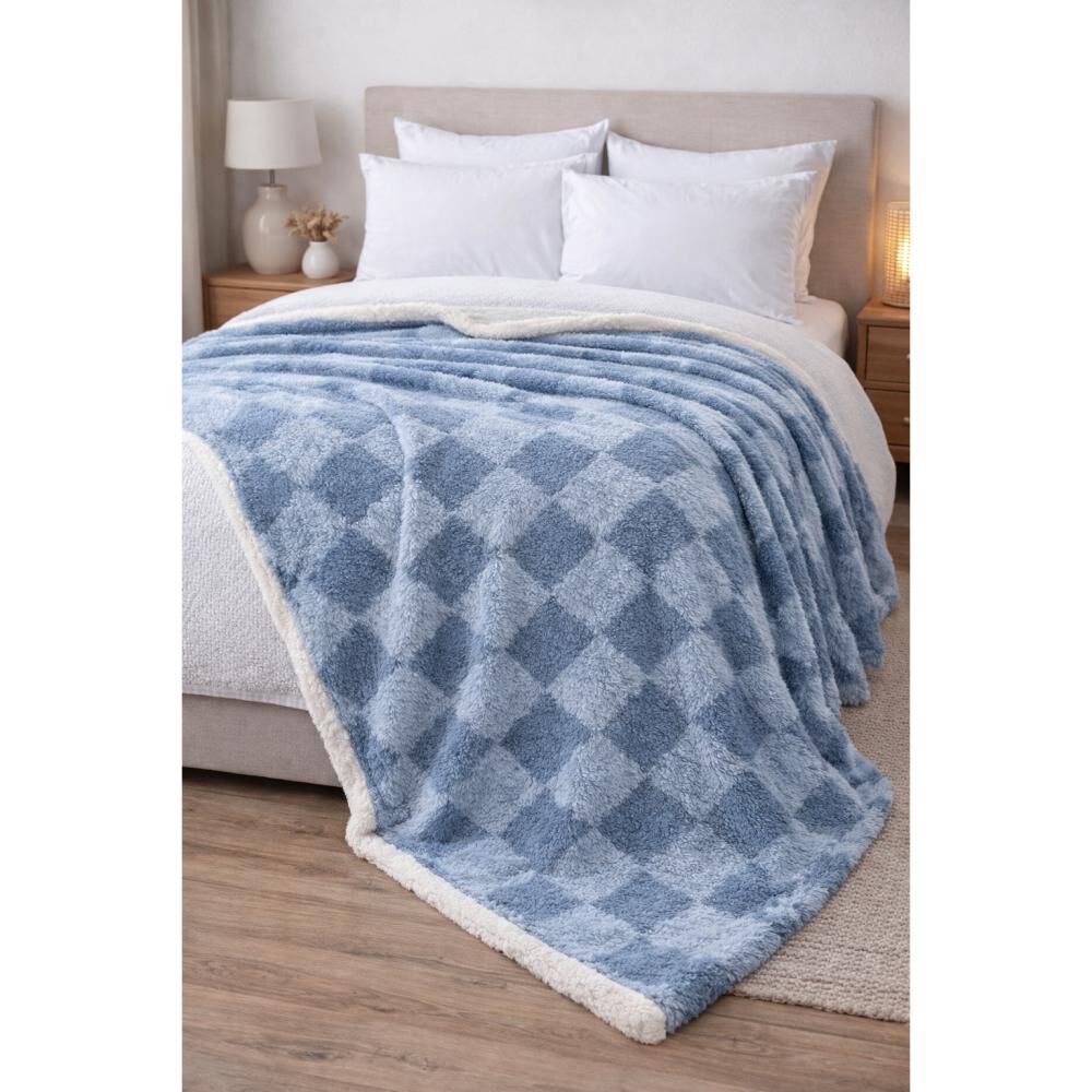 Frazada Sherpa Azhome Jacquard / 2 Plazas image number 0.0