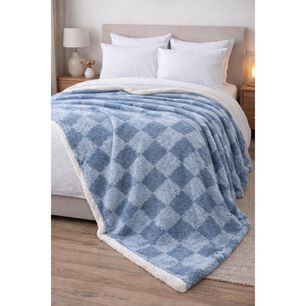 Frazada Sherpa Azhome Jacquard / 2 Plazas