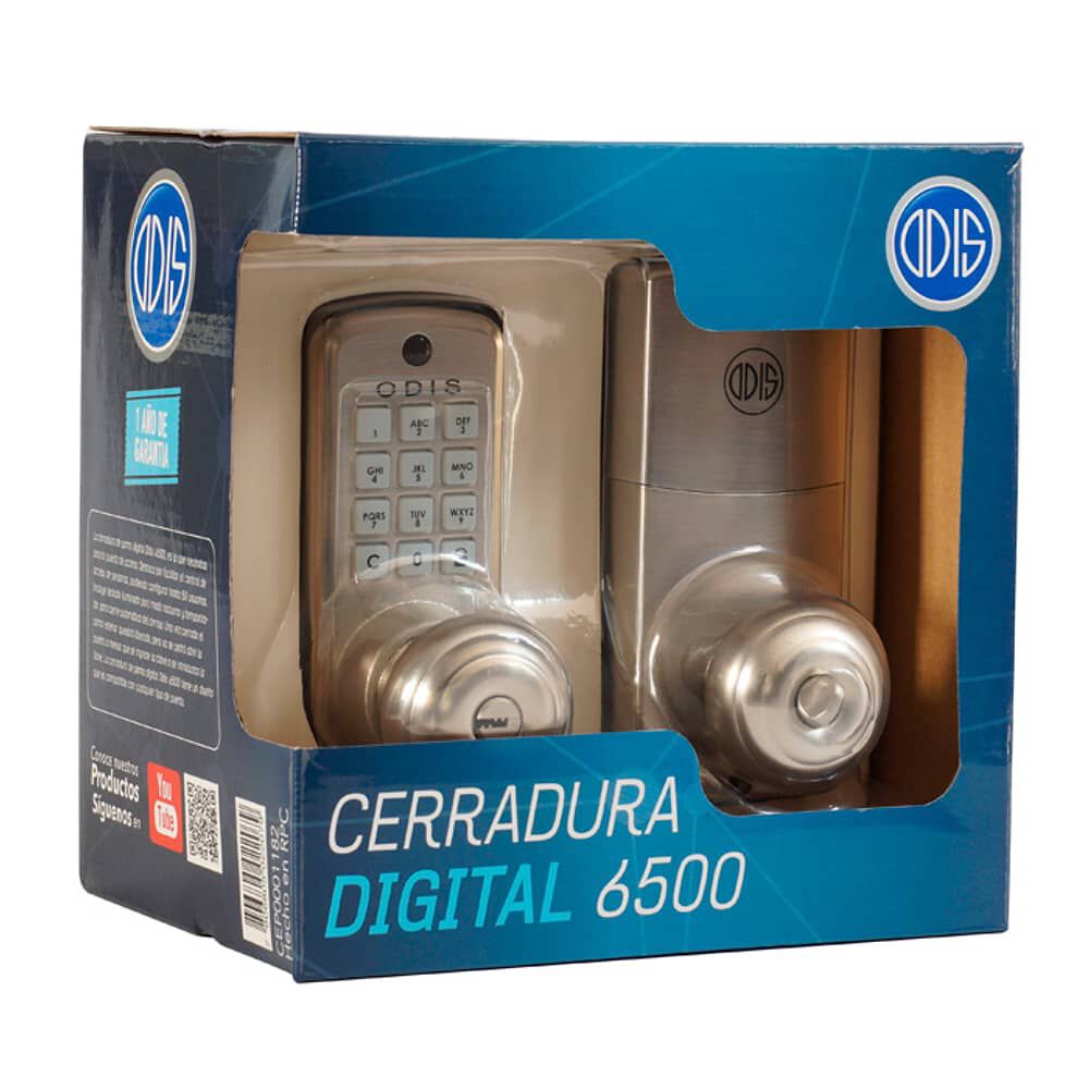 Cerradura Digital Odis Con Pomo 6500 - Plata image number 10.0