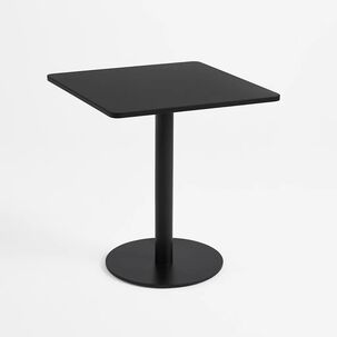 Mesa Restaurant 70x70 Tubo Metal Cubierta Mdf