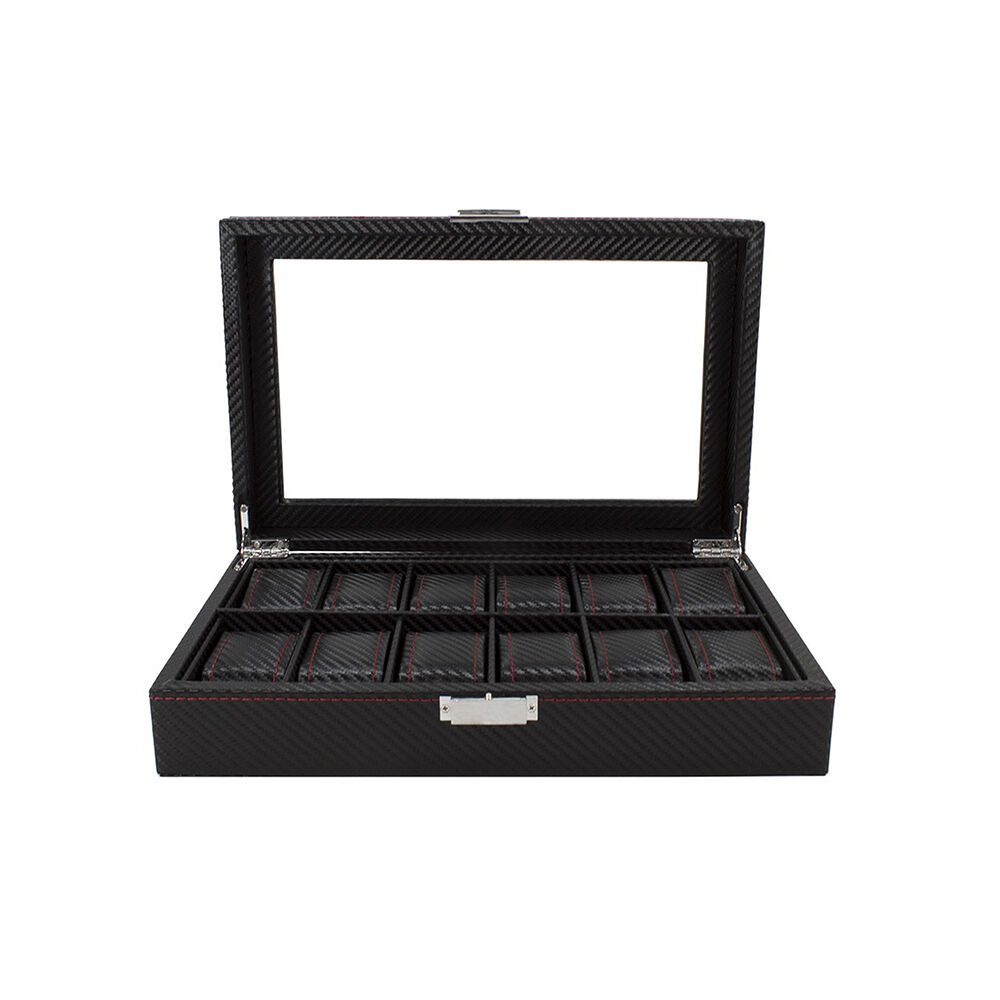 Caja Estuche Organizador De 12 Relojes Bordado Elegante image number 0.0