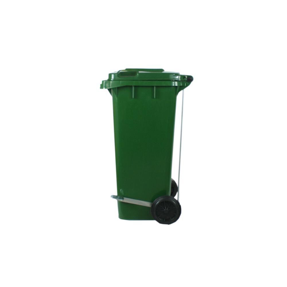 Contenedor Basura 120 Lts.con Pedal Verde Qrubber image number 1.0