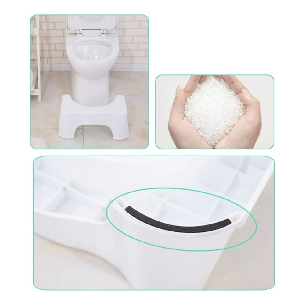 Taburete Antideslizante Blanco Para Baño Diseño Moderno image number 1.0