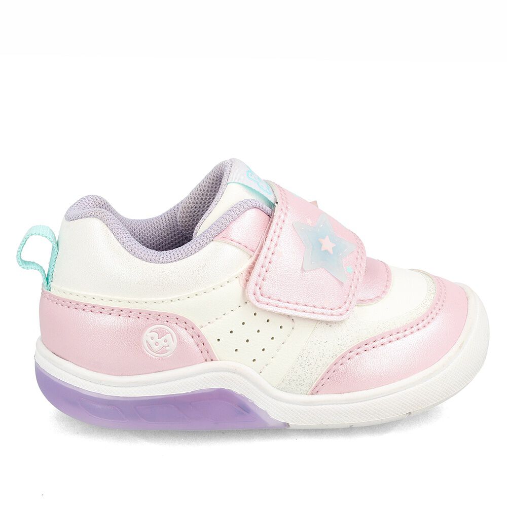 Zapatilla Ni&ntilde;a Bubblegummers Luces Tokio Blanco-rosado image number 0.0