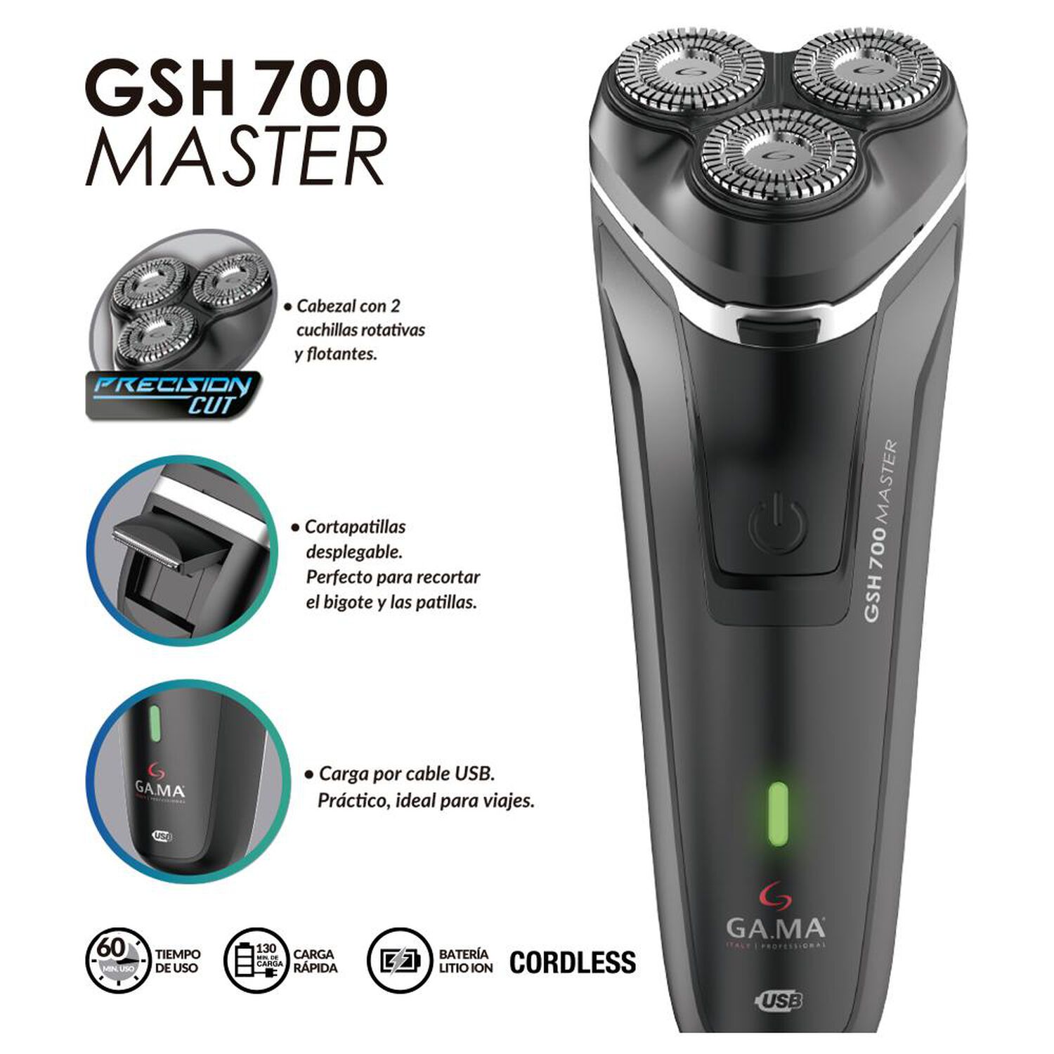 M&aacute;quina De Afeitar Gama Afeitadora GSH700 Master image number 4.0