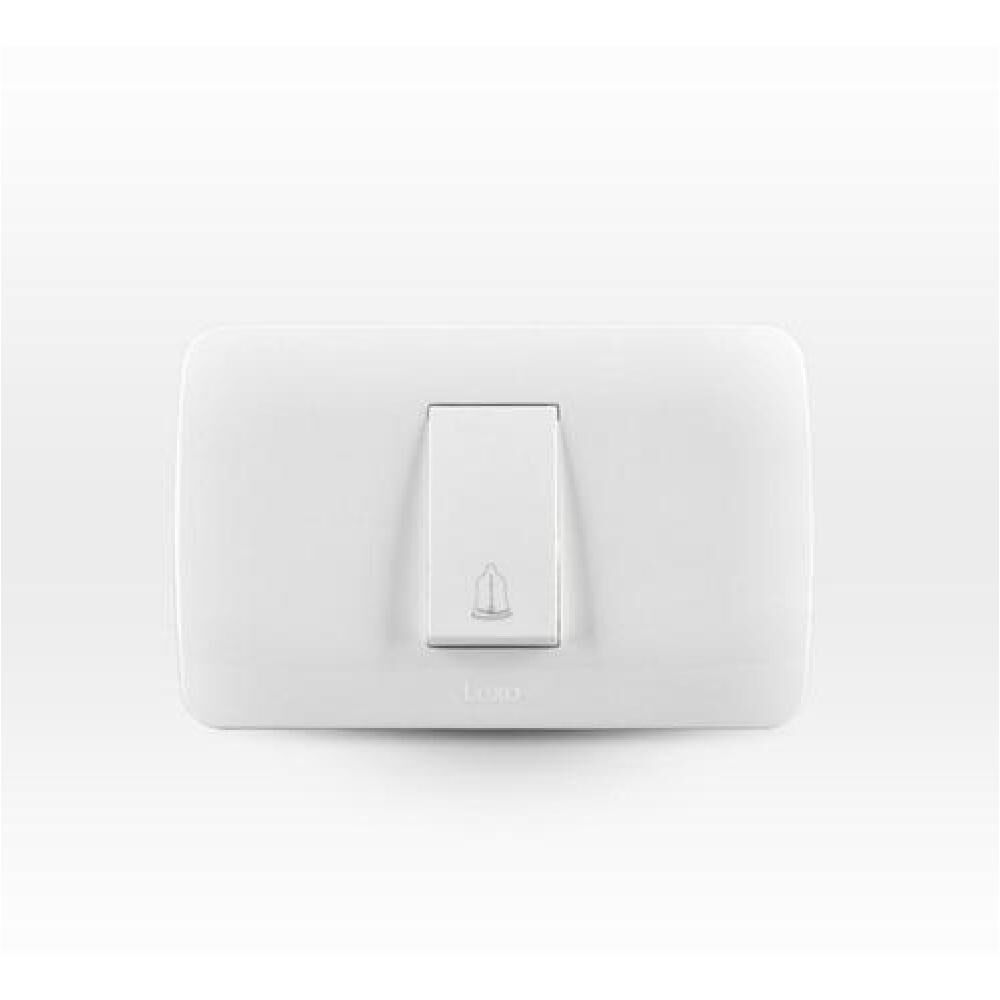 Interruptor Pulsador Timbre 10a 250v, Blanco Armado Lexo image number 0.0