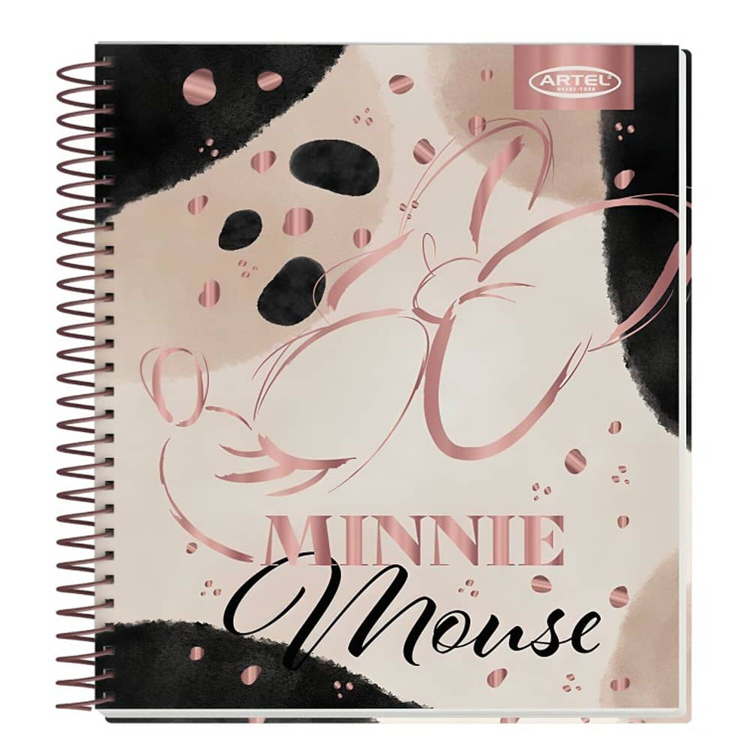 Pack 8pcs Cuadernos Book 120hj Minnie Gold Rose Artel 2930 image number 1.0