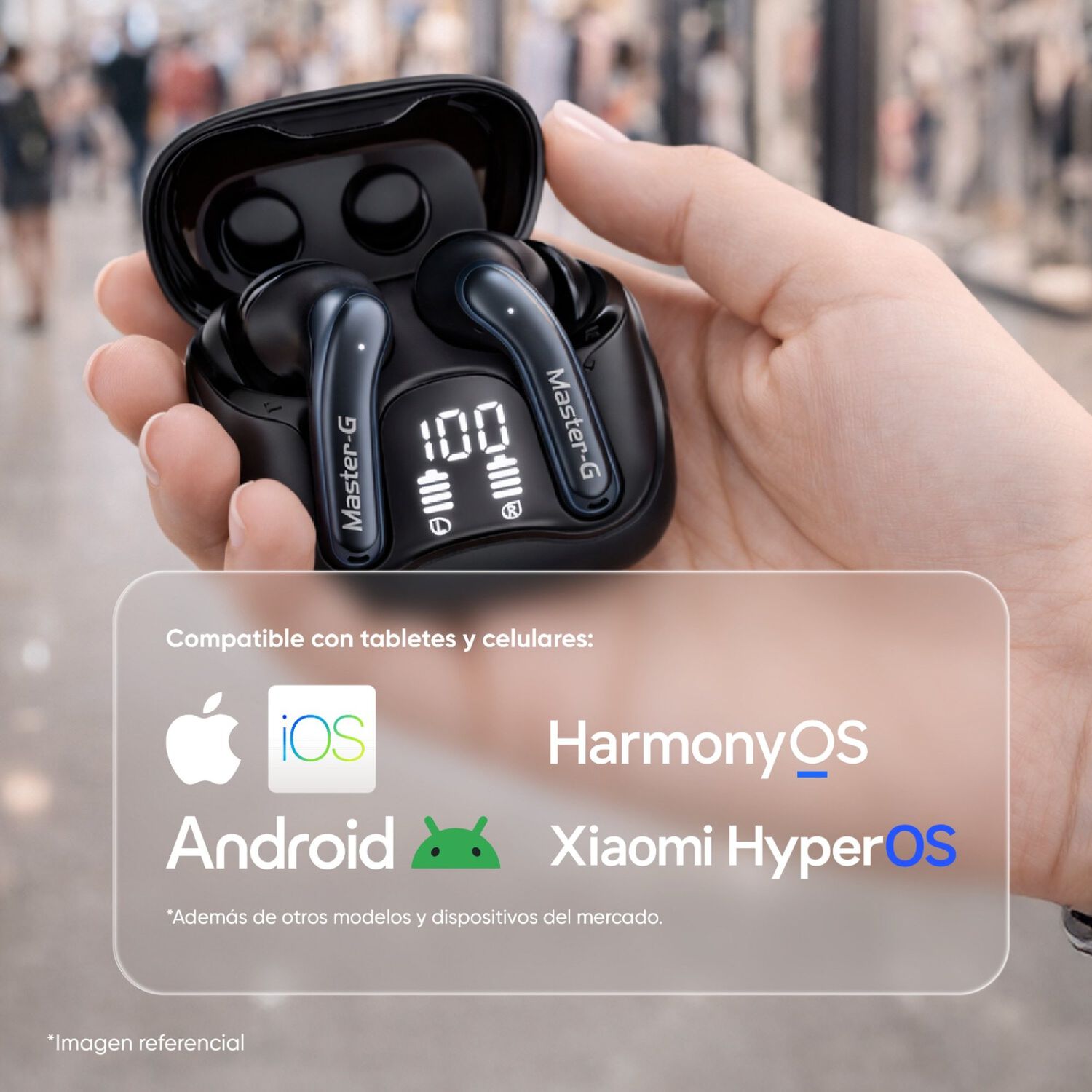 Aud&iacute;fonos Bluetooth In Ear Tws Anc Con App Buds60b Master-g image number 5.0