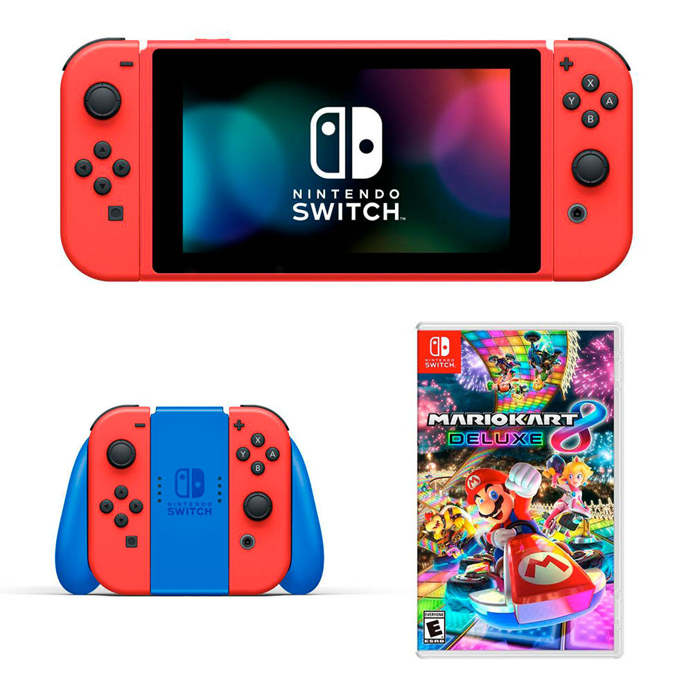 Nintendo Switch Mario Red & Blue Edition + Juego Mario Kart 8 Deluxe image number 0.0