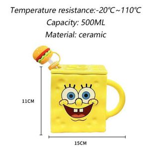 Taz&oacute;n 3d Cer&aacute;mica Bob Esponja Pantalones Cuadrados