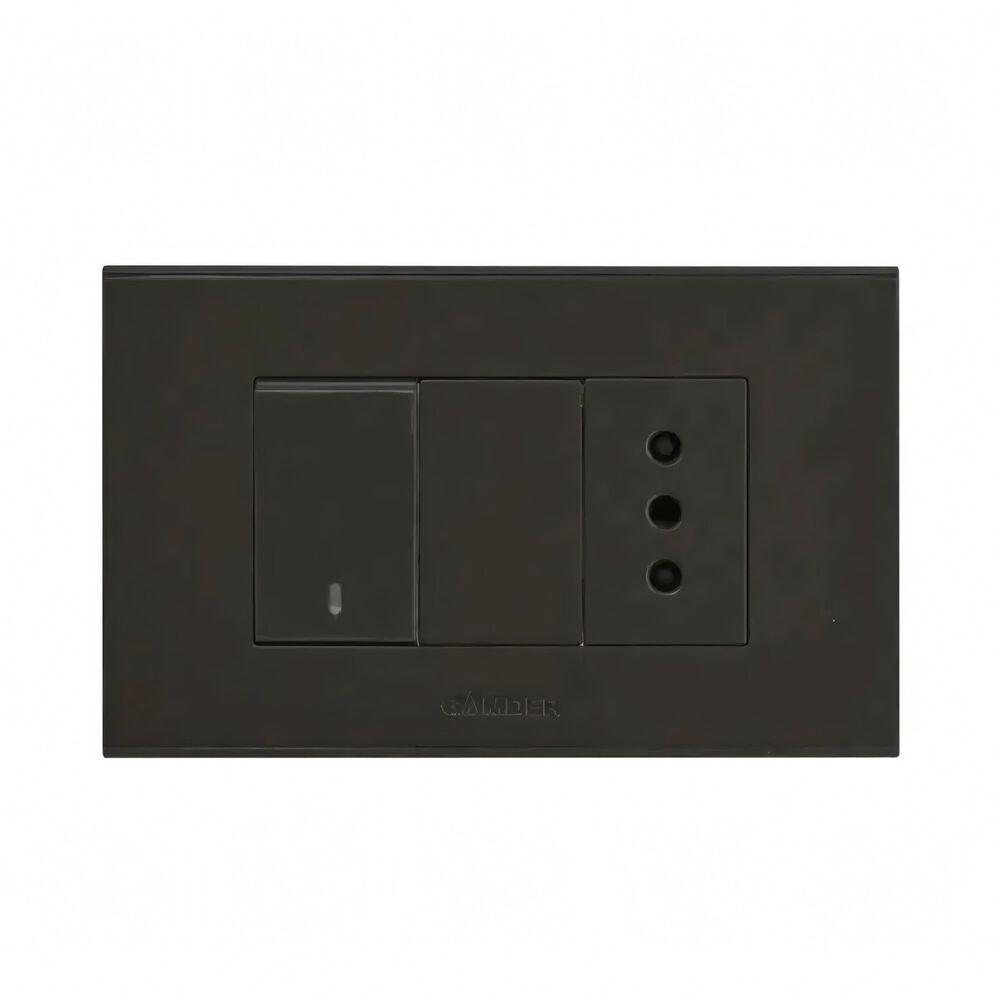 Interruptor 9/12 Y Enchufe Grafito 10a - Art Dna image number 0.0