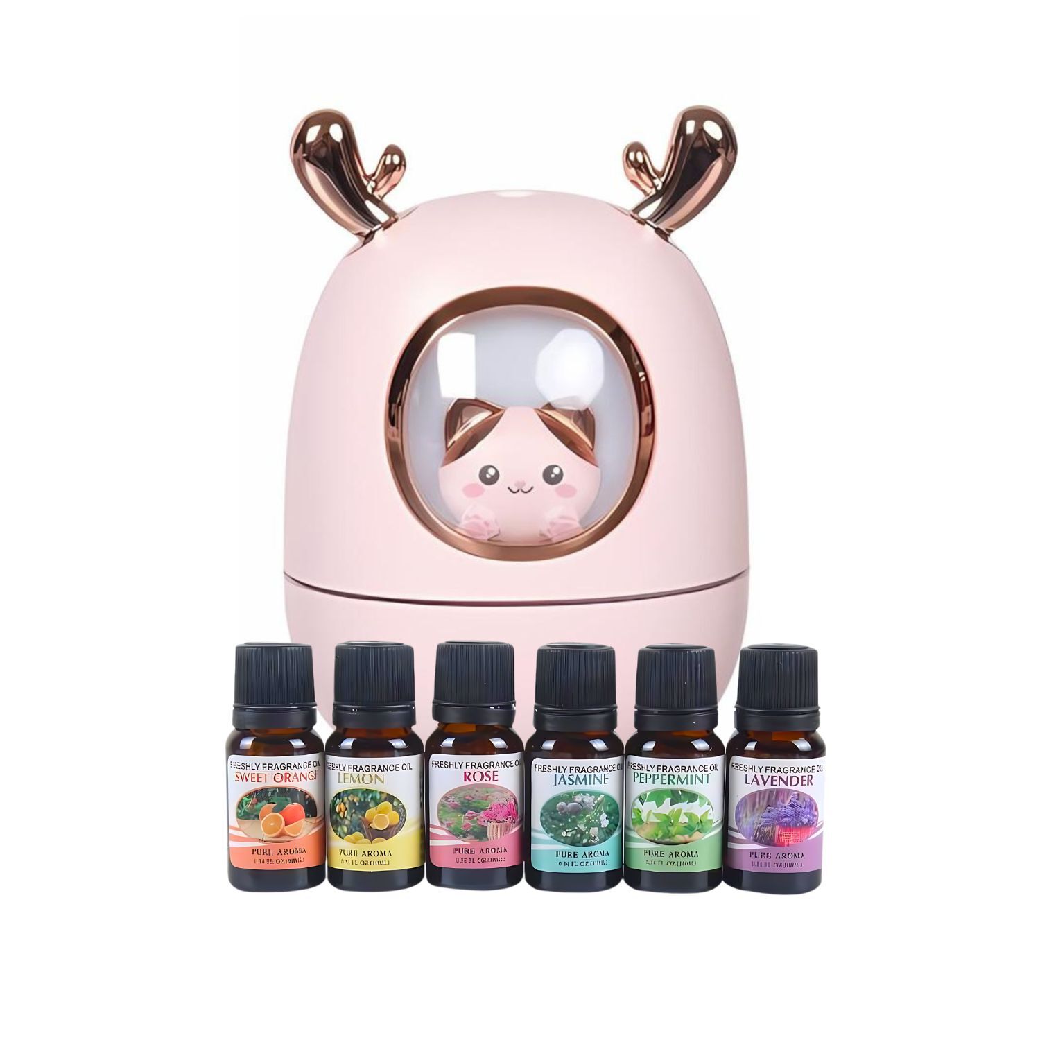 Pack Humidificador Nave Espacial Gato + 6 Esencias Aromaticas image number 0.0