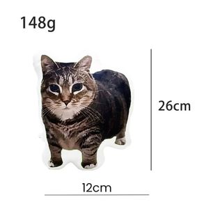 Almohada Con Gato Estampado Divertido C&oacute;moda 26 Cm