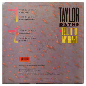 Taylor Dayne - Tell It To My Heart | 12" Maxi Single Usado